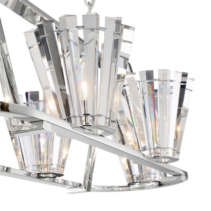 Eurofase 38867-019 Six Light Chandelier, Chrome