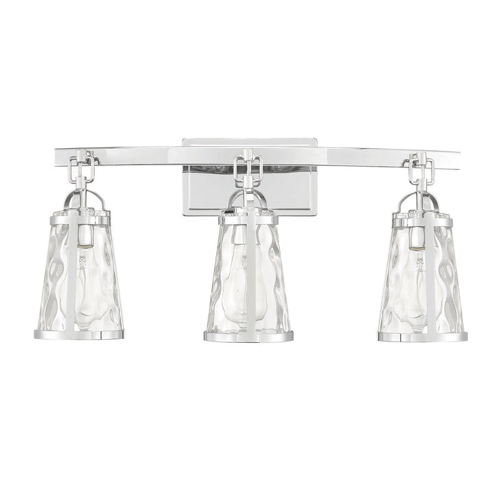 Savoy House 8-560-3-11 Three Light Bath Bar, Polished Chrome