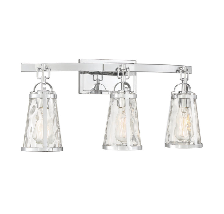 Savoy House 8-560-3-11 Three Light Bath Bar, Polished Chrome