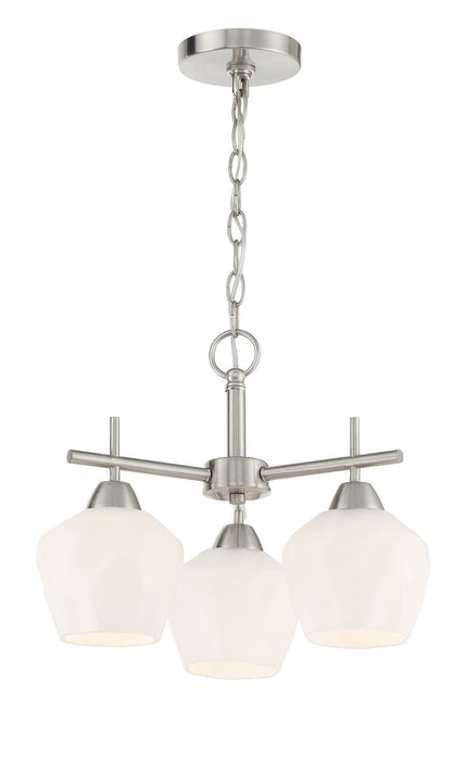 Minka-Lavery 2172-84 Three Light Semi Flush / Chandelier, Brushed Nickel