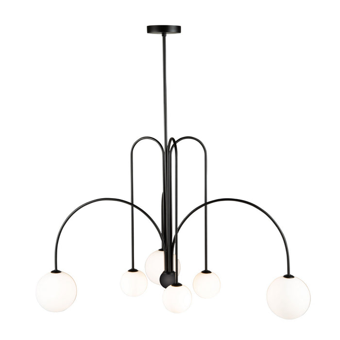Artcraft AC6656BK LED Chandelier, Semi Matte Black