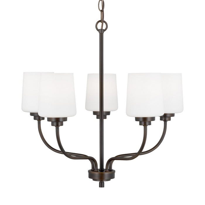 Generation Lighting 3102805-710 Five Light Chandelier, Bronze