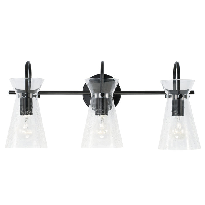 Capital Lighting 142431MB Three Light Vanity, Matte Black