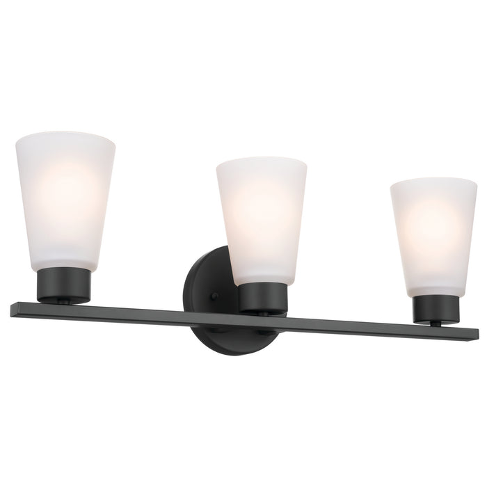 Kichler 55121BK Three Light Bath, Black
