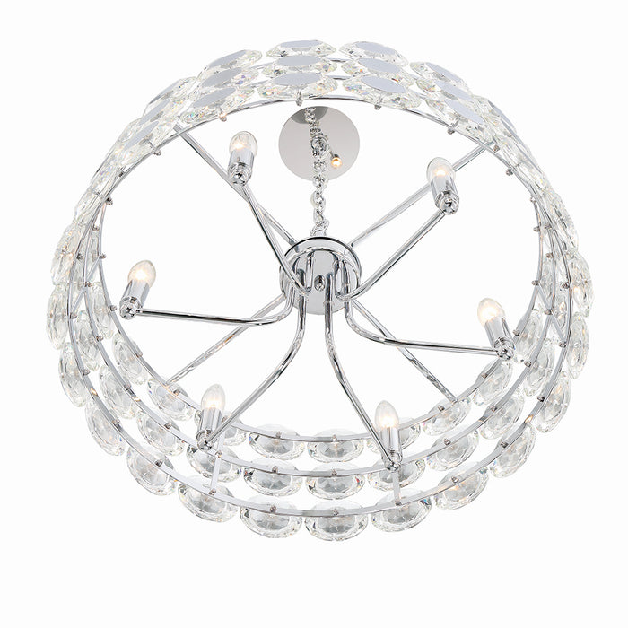 Eurofase 44285-012 Six Light Chandelier, Chrome