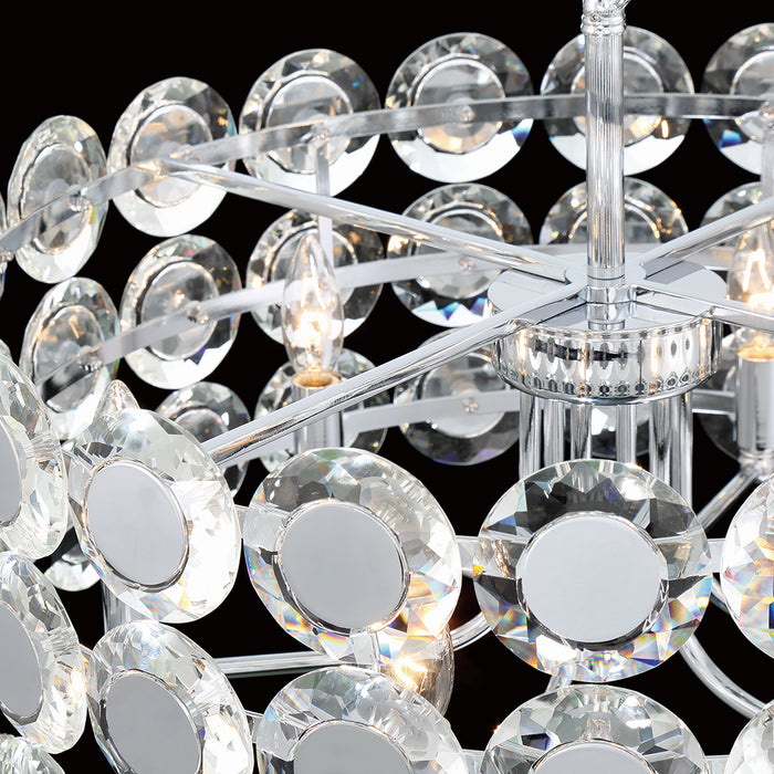 Eurofase 44285-012 Six Light Chandelier, Chrome