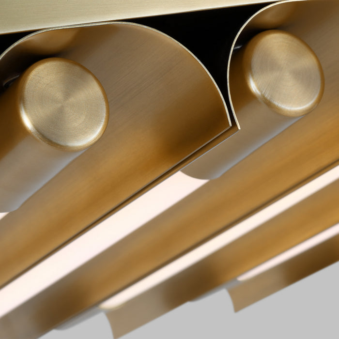 Visual Comfort Studio KF1095BBS LED Flush Mount, Burnished Brass