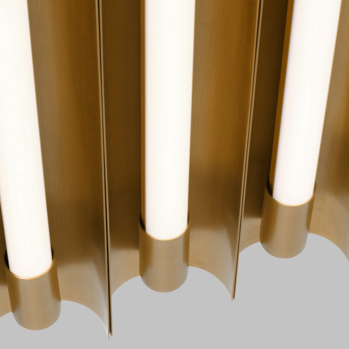 Visual Comfort Studio KF1095BBS LED Flush Mount, Burnished Brass