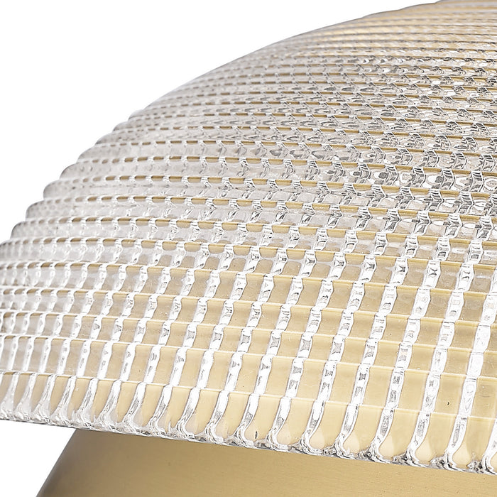 Golden 0309-FM BCB-RPG One Light Flush Mount, Brushed Champagne Bronze