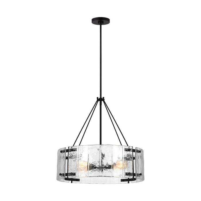 Visual Comfort Studio AP1234AI Four Light Chandelier, Aged Iron