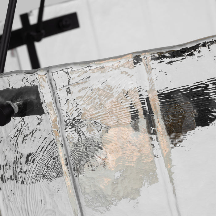 Visual Comfort Studio AP1234AI Four Light Chandelier, Aged Iron