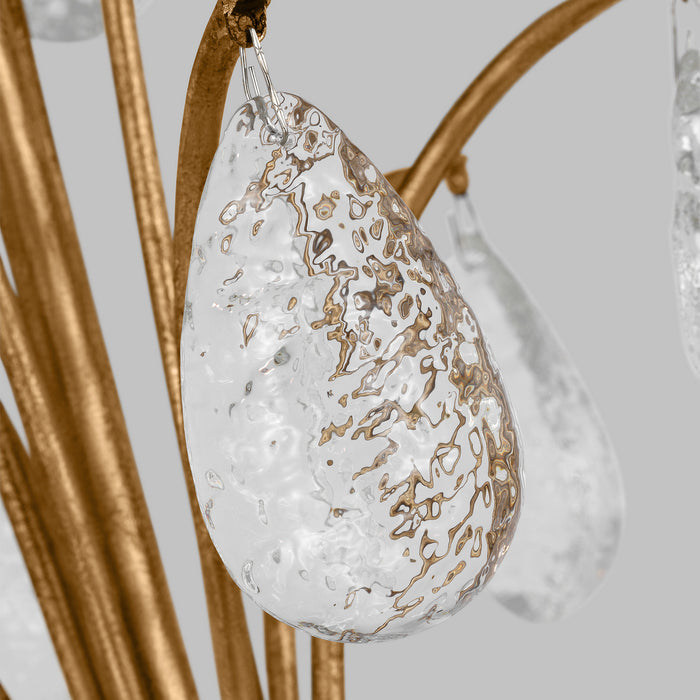 Visual Comfort Studio CC1616ADB Six Light Chandelier, Antique Gild