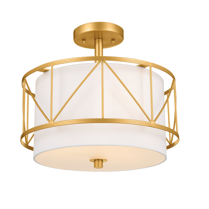 Kichler 52074CLG Three Light Pendant/Semi Flush, Classic Gold