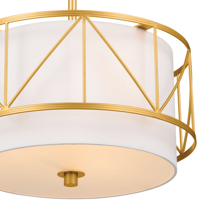 Kichler 52074CLG Three Light Pendant/Semi Flush, Classic Gold