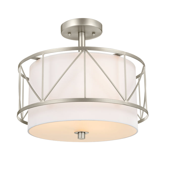 Kichler 52074SN Three Light Pendant/Semi Flush, Satin Nickel
