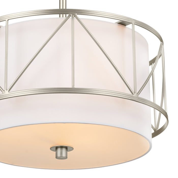 Kichler 52074SN Three Light Pendant/Semi Flush, Satin Nickel