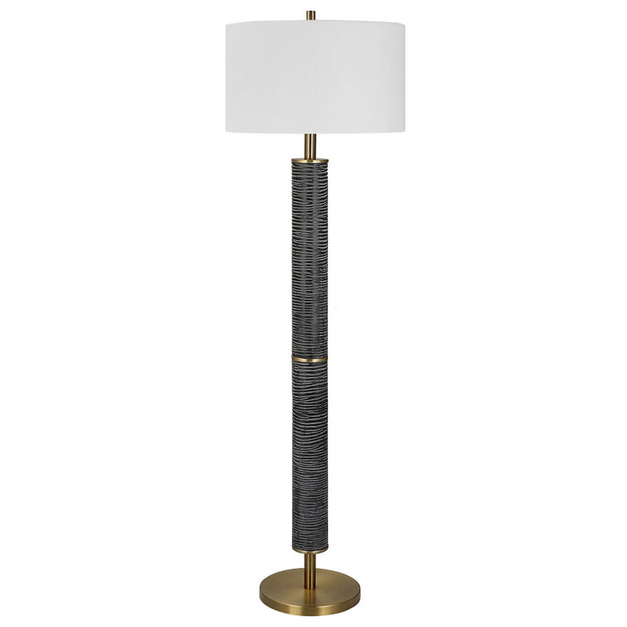 Uttermost 30102 One Light Floor Lamp, Antique Brass