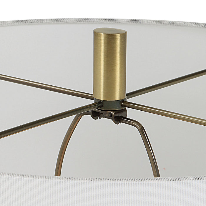 Uttermost 30102 One Light Floor Lamp, Antique Brass