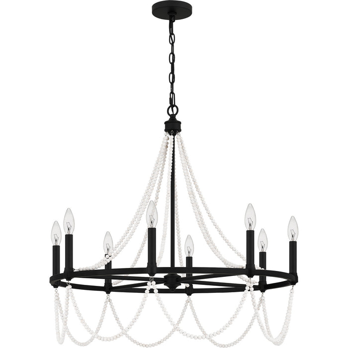Quoizel BGA5030MBK Eight Light Chandelier, Matte Black