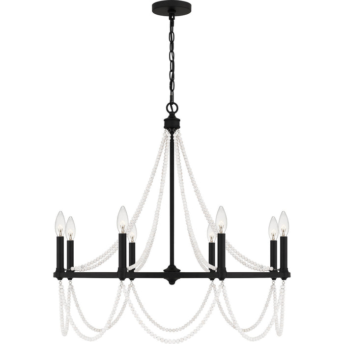 Quoizel BGA5030MBK Eight Light Chandelier, Matte Black