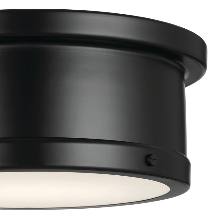 Kichler 52540BK Two Light Flush Mount, Black