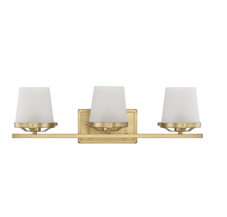 Lighting One E V6-L8-5250-3-322 Three Light Bathroom Vanity, Warm Brass