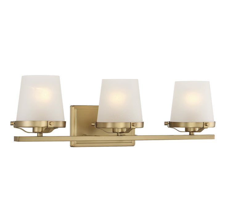 Lighting One E V6-L8-5250-3-322 Three Light Bathroom Vanity, Warm Brass