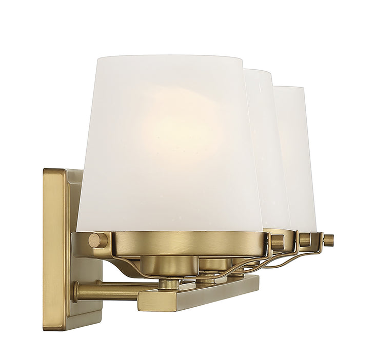 Lighting One E V6-L8-5250-3-322 Three Light Bathroom Vanity, Warm Brass