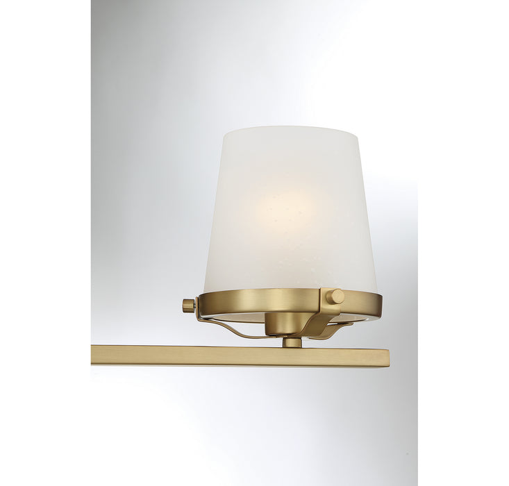 Lighting One E V6-L8-5250-3-322 Three Light Bathroom Vanity, Warm Brass
