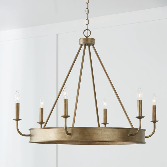 Capital Lighting 449261ML Six Light Chandelier, Mystic Luster