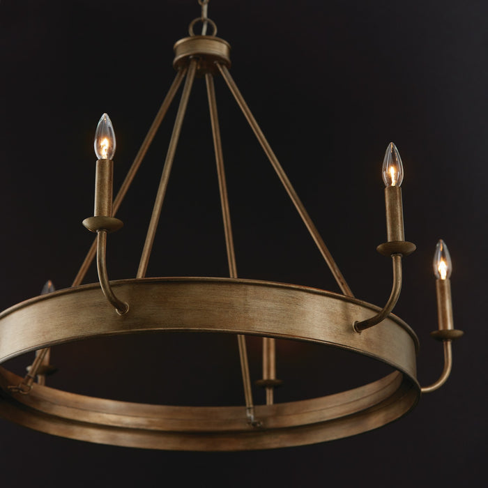 Capital Lighting 449261ML Six Light Chandelier, Mystic Luster
