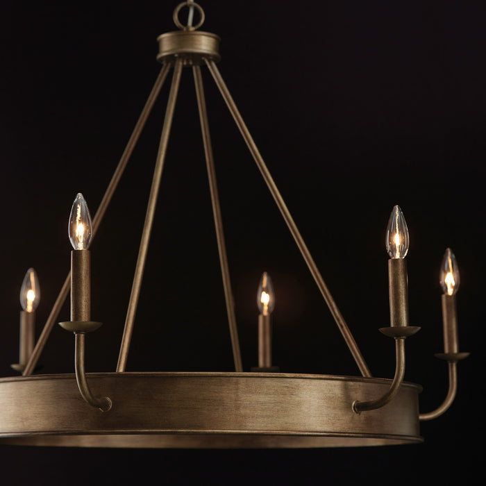 Capital Lighting 449261ML Six Light Chandelier, Mystic Luster