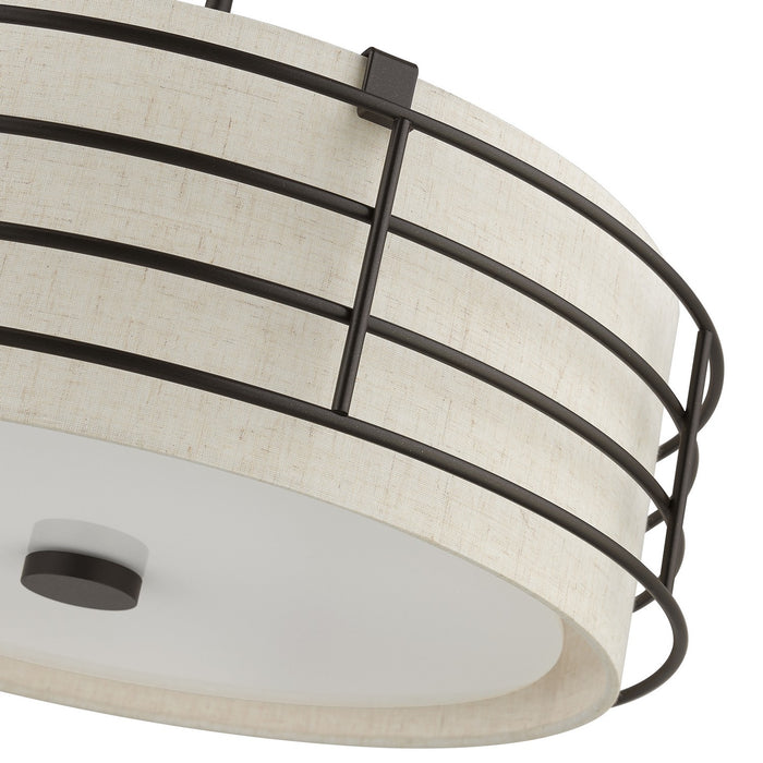 Livex Lighting 55114-92 Four Light Pendant Chandelier, English Bronze