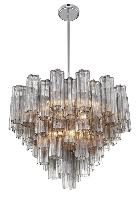 Crystorama ADD-312-CH-SM 12 Light Chandelier, Polished Chrome