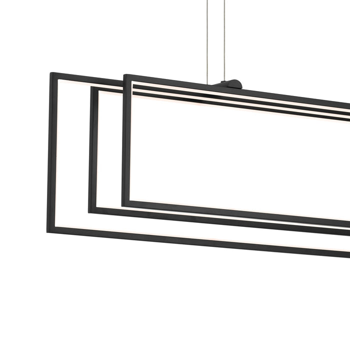 Kichler 84331MBK LED Linear Chandelier, Matte Black