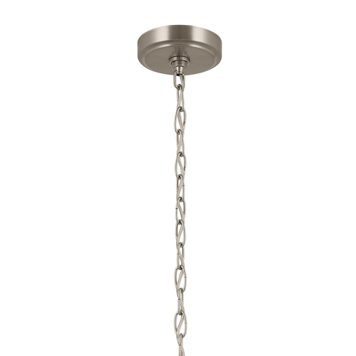 Kichler 52616NI Six Light Chandelier, Brushed Nickel