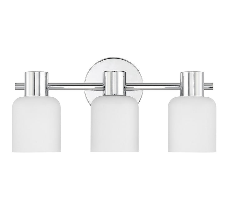 Lighting One E V6-L8-9022-3-11 Three Light Bathroom Vanity, Chrome