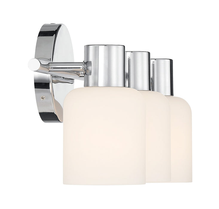 Lighting One E V6-L8-9022-3-11 Three Light Bathroom Vanity, Chrome
