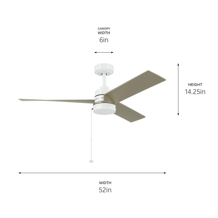 Kichler 300375WH 52" Ceiling Fan, White