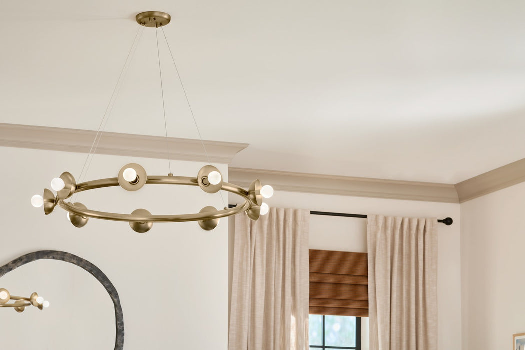 Kichler 52642CPZ Nine Light Chandelier, Champagne Bronze