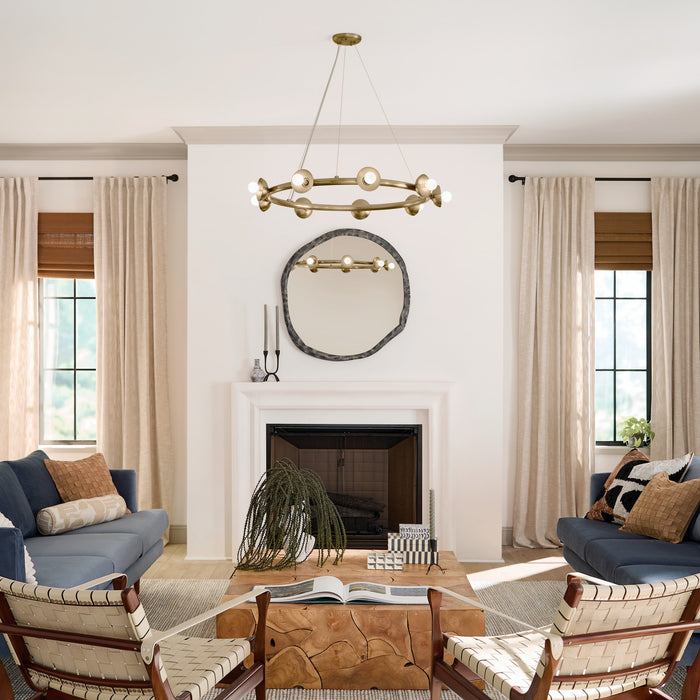 Kichler 52642CPZ Nine Light Chandelier, Champagne Bronze