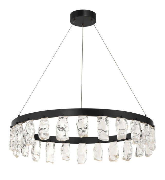 George Kovacs P1497-66A-L LED Chandelier, Coal