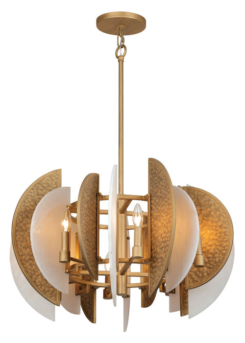 Minka-Lavery 3464-788 Eight Light Chandelier, Ashen Gold