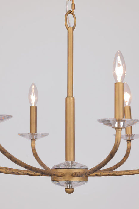 Minka-Lavery 5287-788 Eight Light Chandelier, Ashen Gold