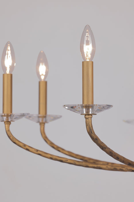 Minka-Lavery 5287-788 Eight Light Chandelier, Ashen Gold