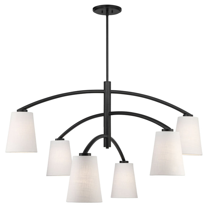 Minka-Lavery 5399-66A Six Light Chandelier, Coal