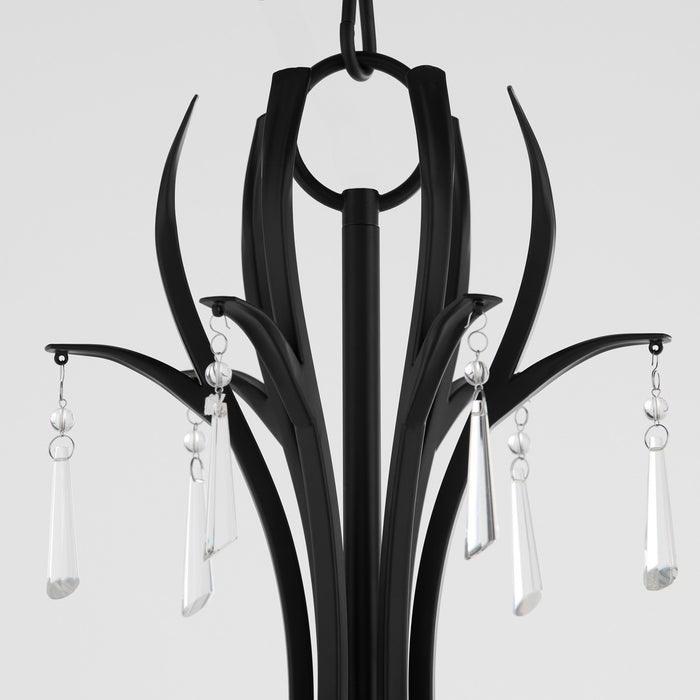 Quorum 621-6-59 Six Light Chandelier, Matte Black
