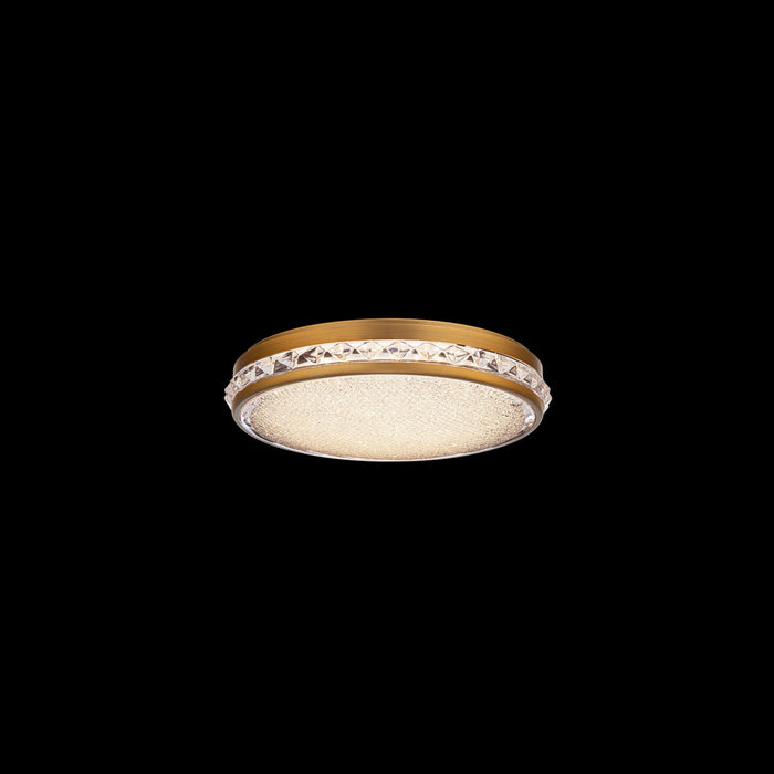 Schonbek S9912-700R LED Flush Mount, Aged Brass
