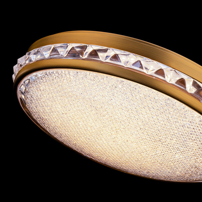 Schonbek S9912-700R LED Flush Mount, Aged Brass