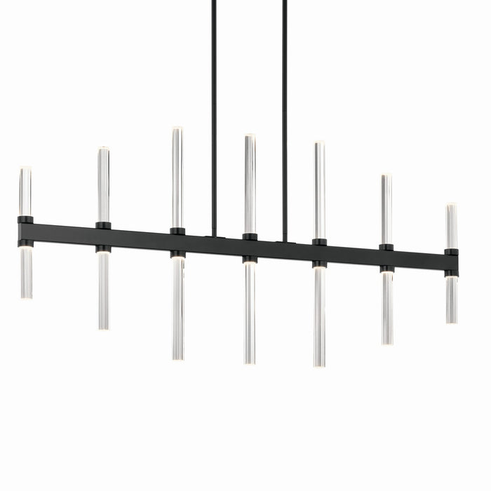 Kichler 52670BK LED Linear Chandelier, Black